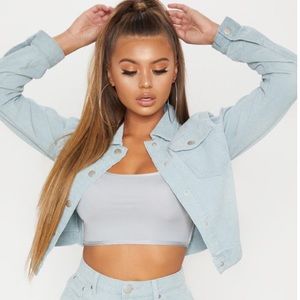 PrettyLittleThing - Dusty Blue Cord Jacket